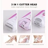 Three Heads Women Hair Removal Kemei Km-299 Mini Easy To Carry Electric Razor Epilator For Women 5