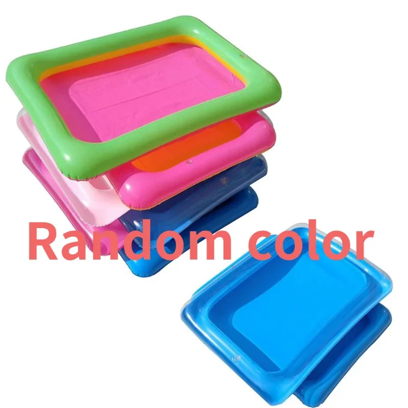 1pc 60X45cm Indoor Magic Play Sand Children Toys Mars Space Inflatable Sand Tray Accessories Plastic Mobile Table Kid Party Play 2