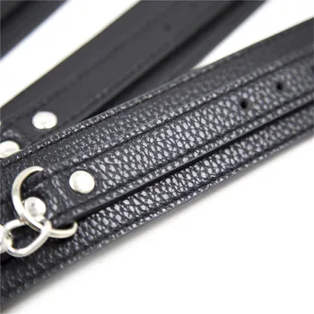 PU Leather Erotic Handcuffs Restraints BDSM Bondage Sex Toys Roleplay Tools For Couple Adult Game Erotic Slave Flogger SP0140 5