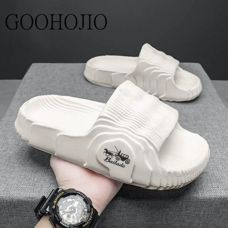 

Сланцы для мужчин и женщин, мягкая подошва, Нескользящие, летние комнатные тапочки, сандалии на платформе, шлепанцы унисекс