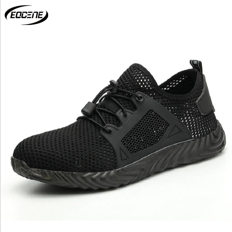 

Men Indestructible Work Safety Shoes Steel Toe Cap Puncture-proof Anti-smashing Oil-proof Boots Breathable Lightweight Sneakers
