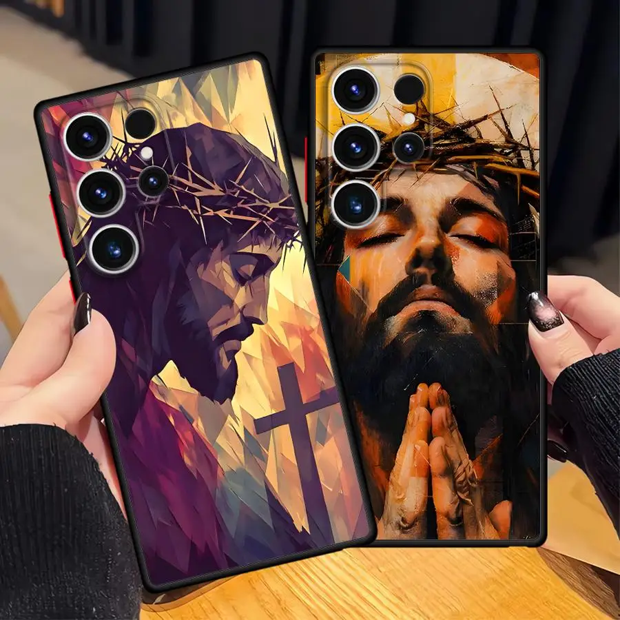 Divine-Inspired Protective Phone Case with Jesus Design