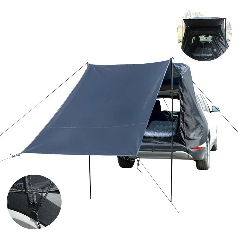 

Hot Sell Car Tail Tent Waterproof Rear Large Awning Tent Travel Hiking Sun Shelter For Car