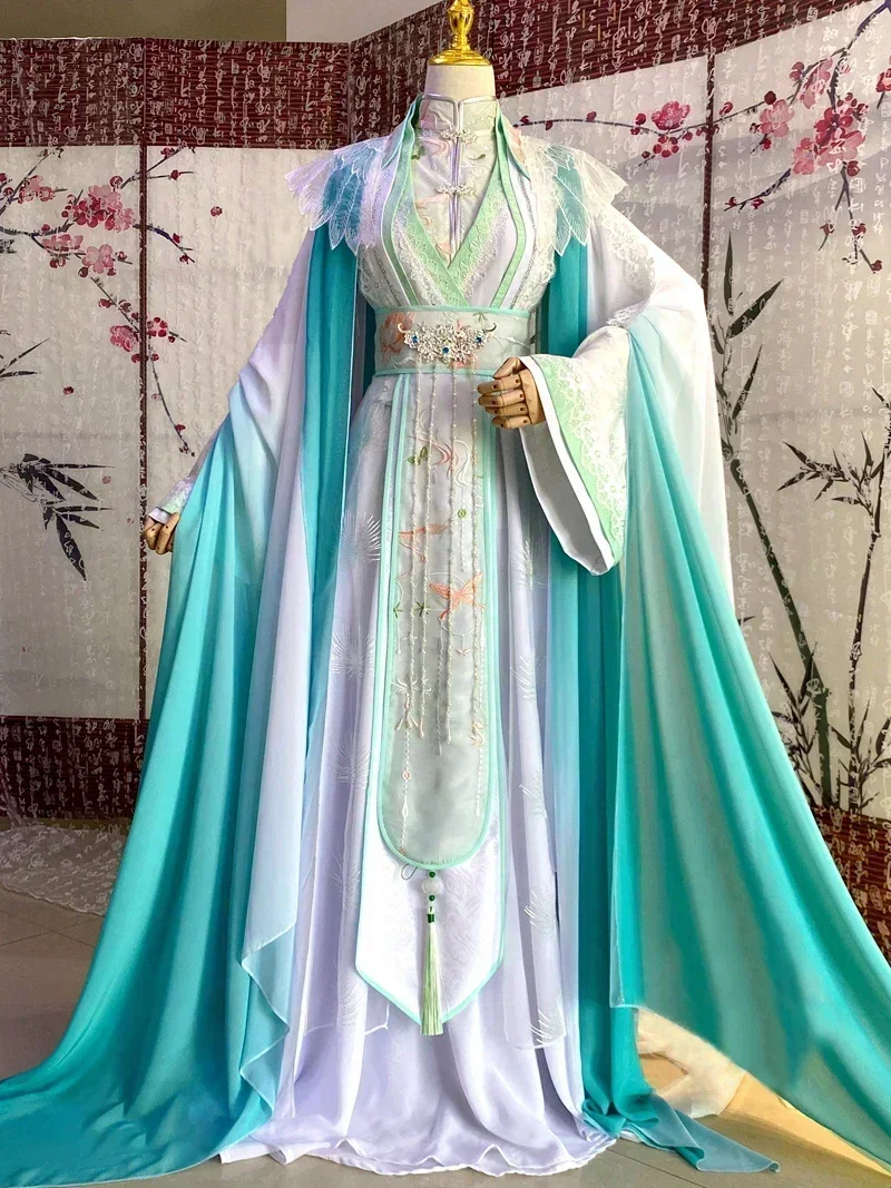 

Heaven Official's Blessing Wind Master Qingxuan Cosplay Ancient-Costume Men Women's Han Chinese Clothing Wig Crown Fan Full Set