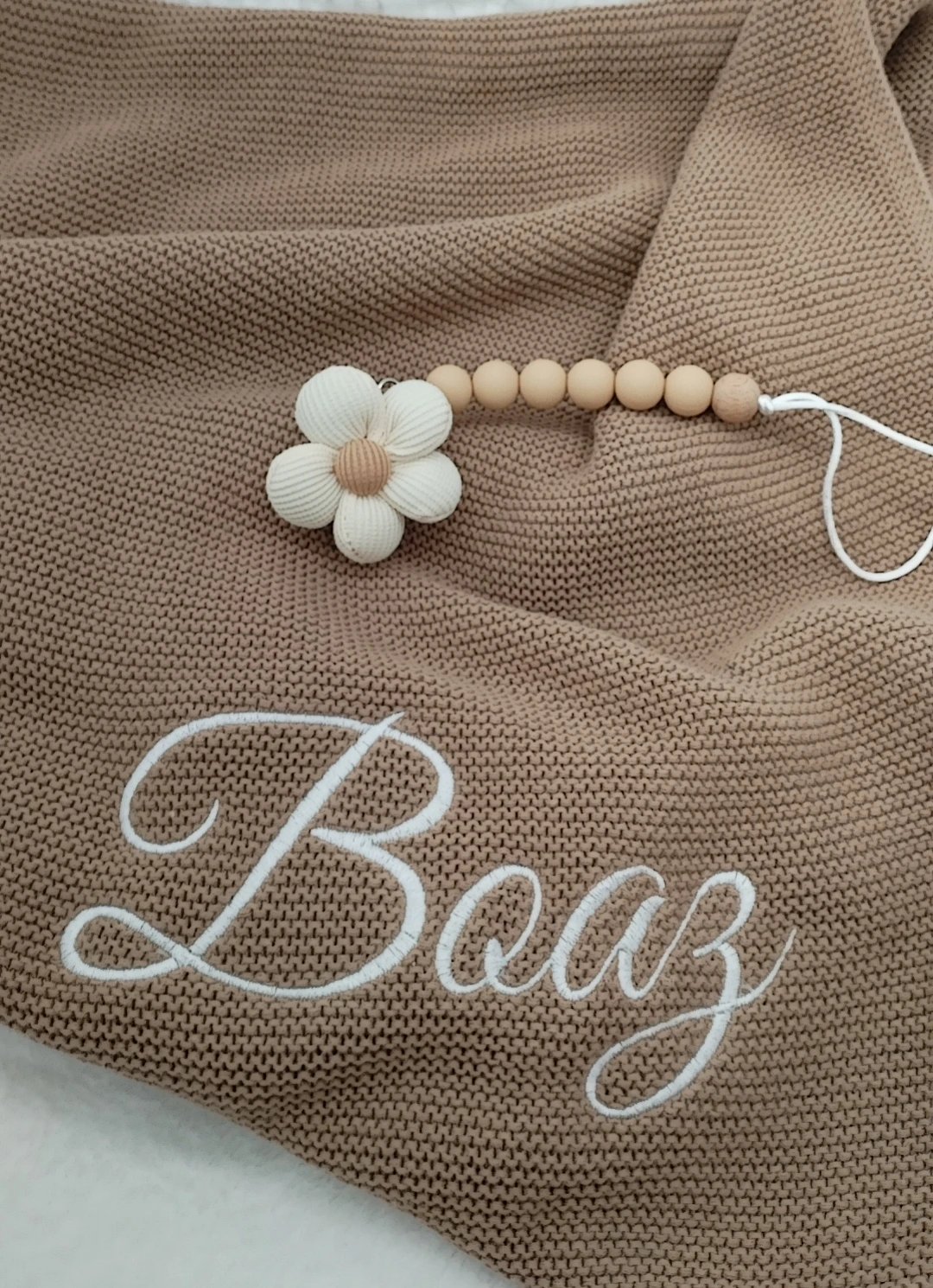 

Personalized Name Knit Baby Blanket Vintage Swaddle Solid Color Cotton Knitted Custom Baby Blanket for Newborn Nap