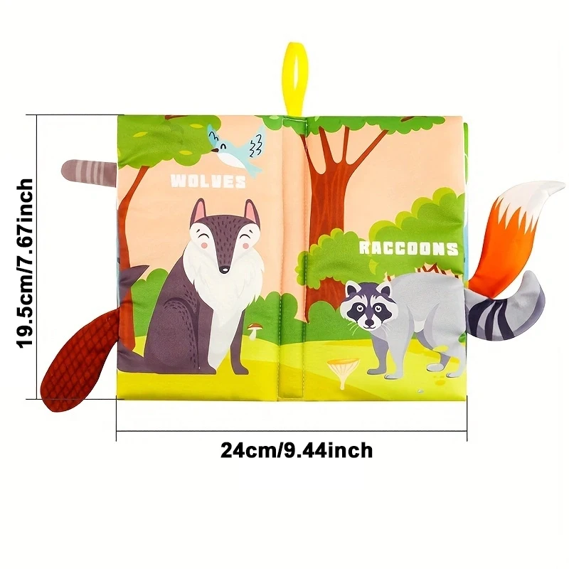 Baby Books Toys, Baby Books 0-6 Months, 3PCS Touch and Feel Cloth Crinkle Soft Books, Toys for 0-3-6-12-18 Months Infant Newborn 4