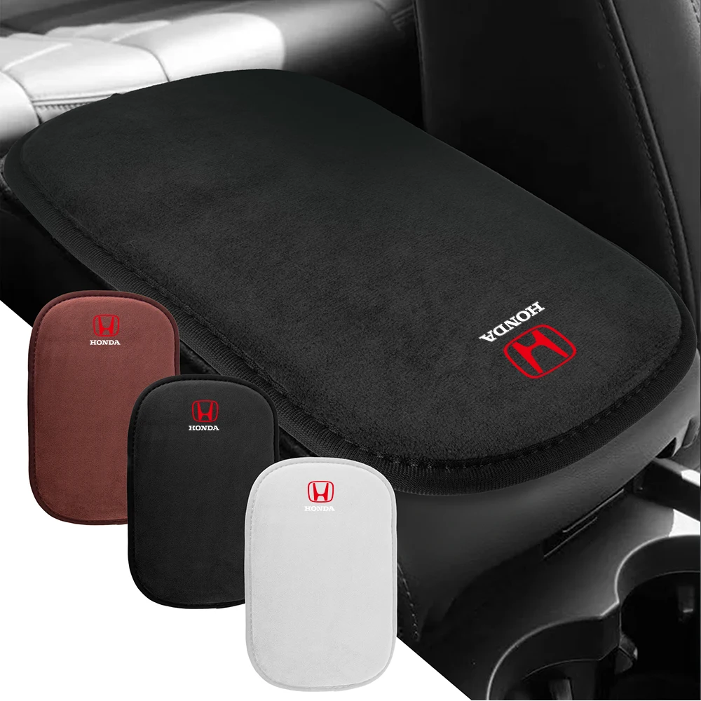 Car Center Console Armrest Box Mat Decoration Non-slip Fur Pad For Honda Hrv Jazz City Fit Accord 7 Crv Odyssey Civic Pilot RR