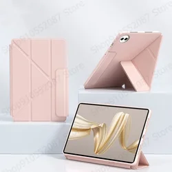Smart Fold Magnetic Leather Stand Cover for Matepad Pro 12.2 (Pink)