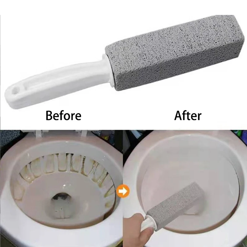 Toilet Brush Set 1PC Toilets Cleaner Stone Natural Pumice Stone Toilets Brush Quick Cleaning With Long Handle Bathroom Gadgets