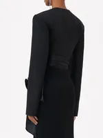 VGH الصلبة التخسيس تقسم زر معطف للنساء جولة الرقبة طويلة الأكمام خليط الدانتيل يصل الحد الأدنى معاطف الإناث موضة جديدة 1