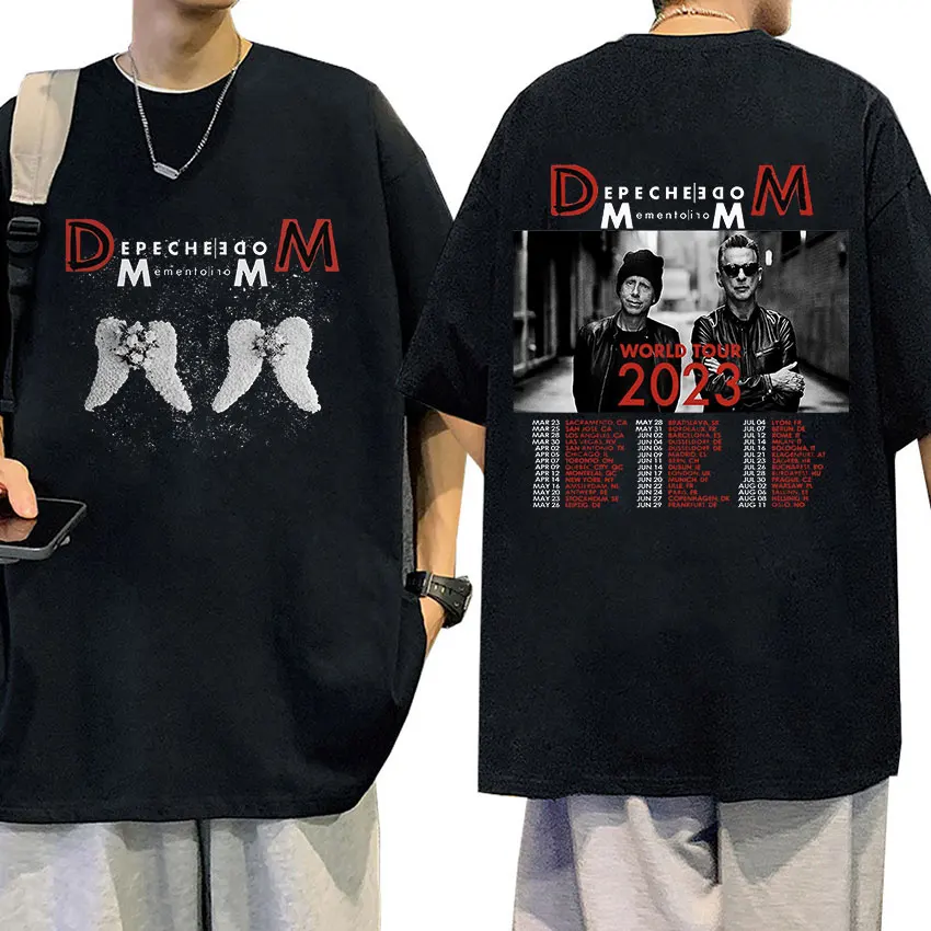 Rock Band Depeche Cool Mode Memento Mori 2023 T-Shirt Grafica Da Uomo Hip Hop Vintage T-Shirt In Cotone Oversize Gothic Streetwear