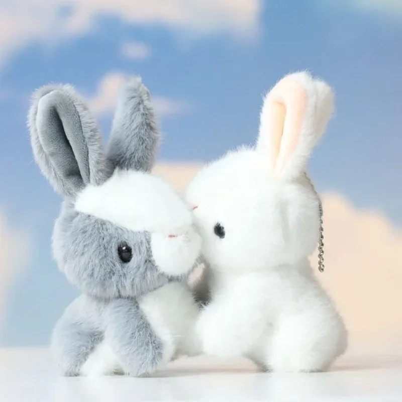 

14CM Plush Rabbit Creative Keychain Cartoon Rabbit Bag Pendant Activity Gift Easter Bunny Family Pet Toy Plush Doll Decoration