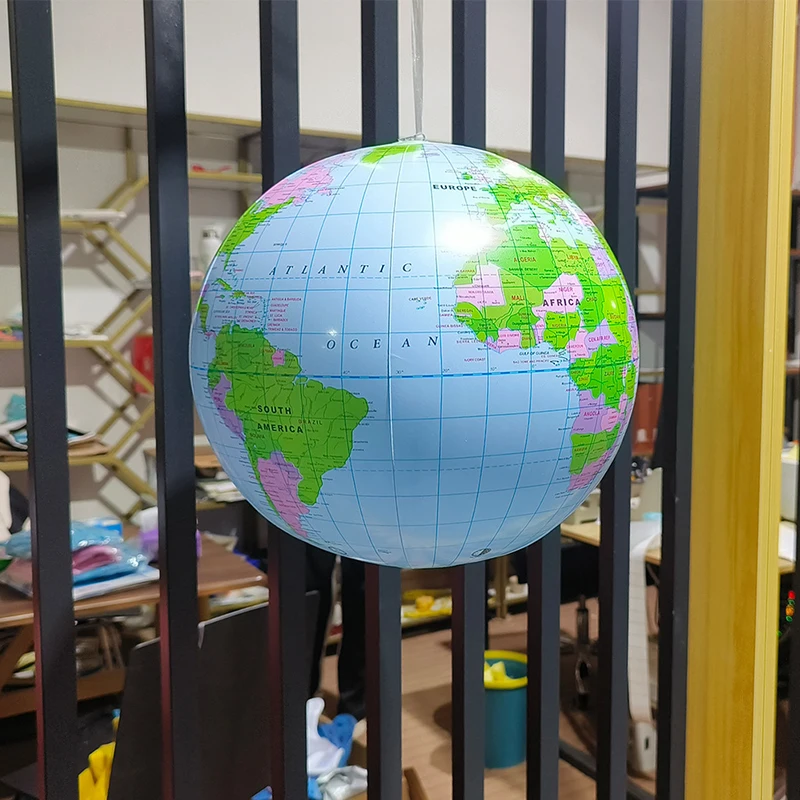30cm PVC Inflatable Beach Ball English Version Earth Pattern Summer Outdoor Beach Swimming Toy Educational Toy Gift 3