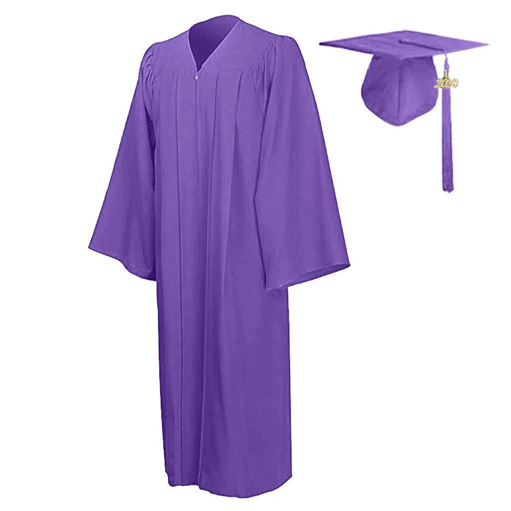 Unisex Student Graduation Gown Tasse Cap Pendant Set Formal High School Robes + Hat Set University Bachelor Clothes graduation gown set