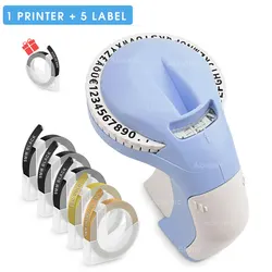 Manual Embossing Label Maker for DIY Self-Adhesive Labels (Printer Set 8)