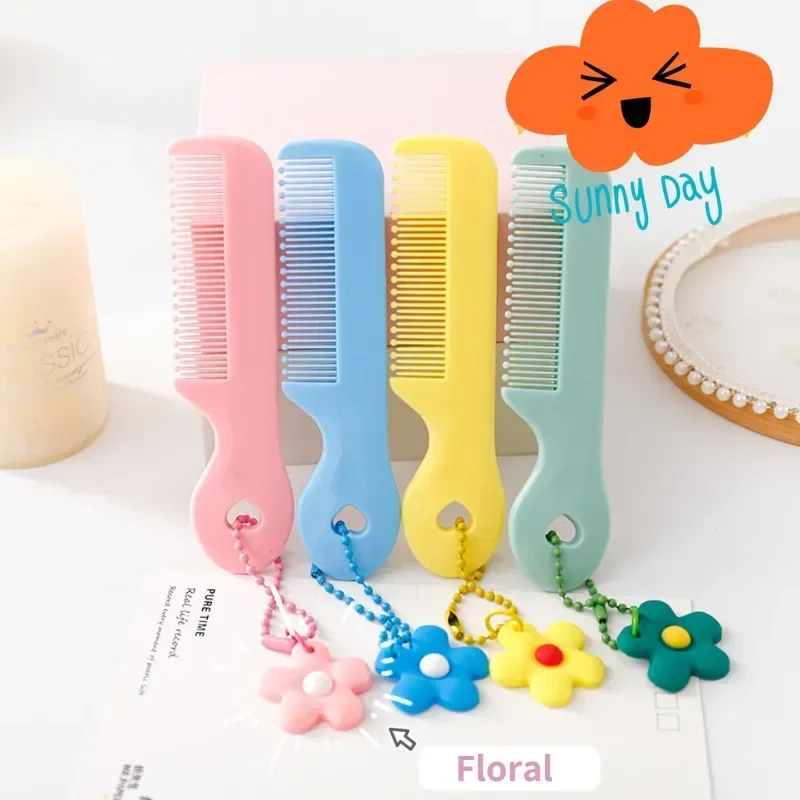Ins Mini Cute Comb for Baby Girl Boy Small Koran Cartoon Animal Floral Protable Hair Brushes Little Girl Kid Hair Accessories hair brush comb baby hair comb