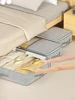 1PC gray clothing storage bag, bed bottom storage bag, quilt storage bag, large capacity organizing bag, with window storage bag 2