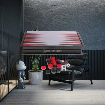 Tavola da Backgammon Magnetica in Plastica, Gioco da Tavolo Pieghevole Portatile con Pezzi per Giocare a Casa