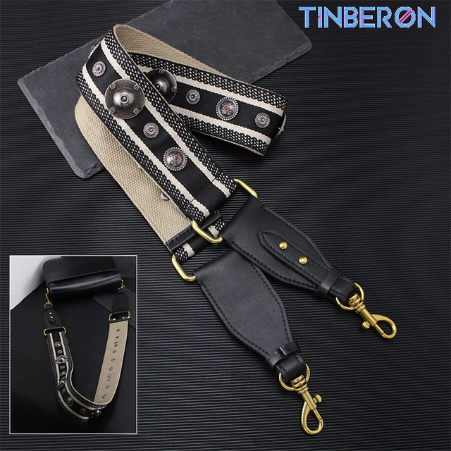 TINBERON Bag Straps Canvas Shoulder Straps Luxury Brown Shoulder Crossbody  Bag Replacement Straps Handbag Women Bag Accessories