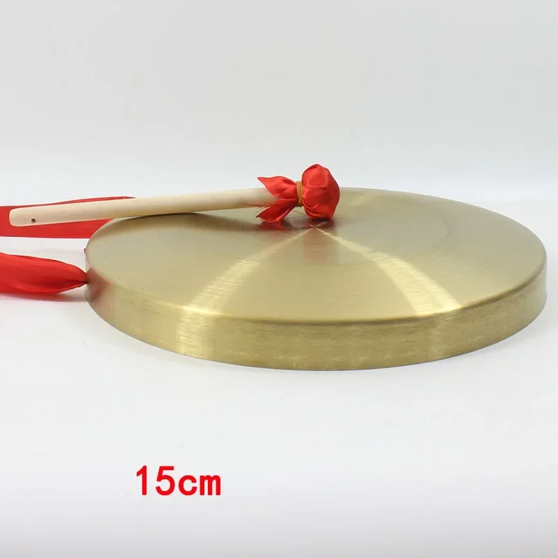 Diameter 22/32cm Chinese Copper Gong Hand Gong Opera Percussion Instruments with wooden Beater
