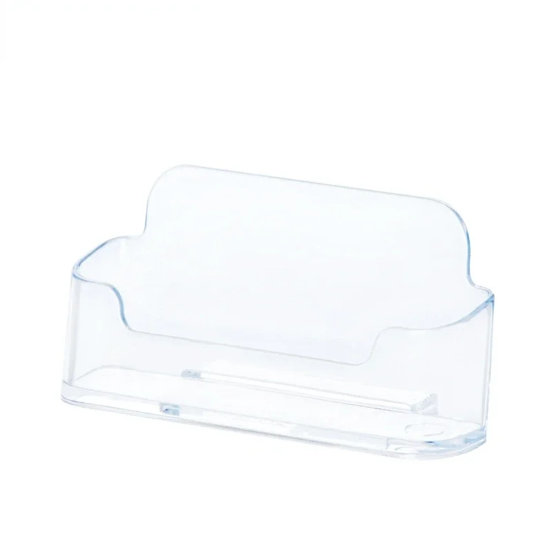 1 Pcs Clear Desk Shelf Box Storage Display Stand Acrylic Plastic Transparent Desktop Business Card Holder Place Card Holder 5
