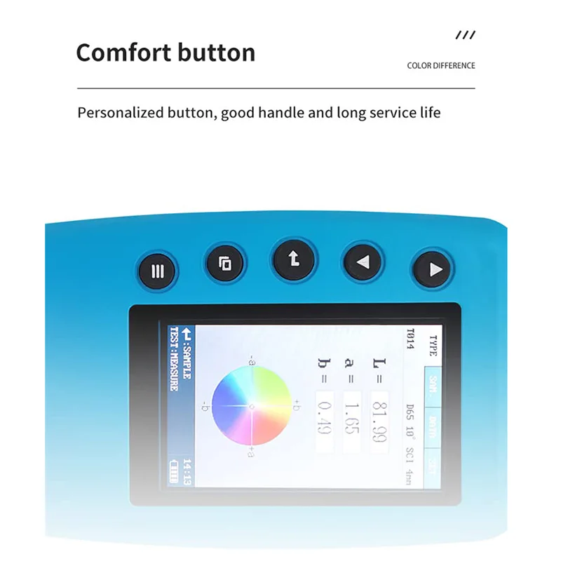 Portable Digital Color Analyzer with Color Screen Display for Lab Testing and Matching Coating Printing