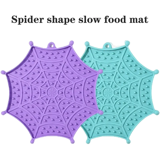 Pet Supplies Cat Licking Pad Silicone Dog Licking Plate Cute Pet slow licking mat dog cat bowl Spider shaped slow food lick mat 2