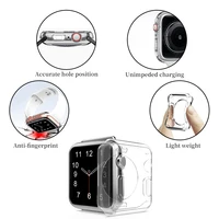 2 housses pour Apple Watch 44MM 40MM 45MM 41MM 49MM 3842mm, étui de protection d'écran creux en TPU souple et transparent pour iWatch 9876se 5ultra 12 5