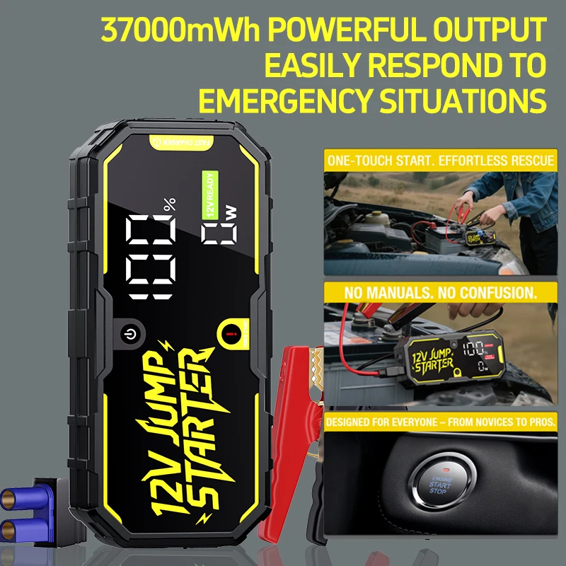 2200A Beast Mode Jump Starter | 37000mWh Lifesaver - Starts Dead 7.0L Gas/4.0L D
