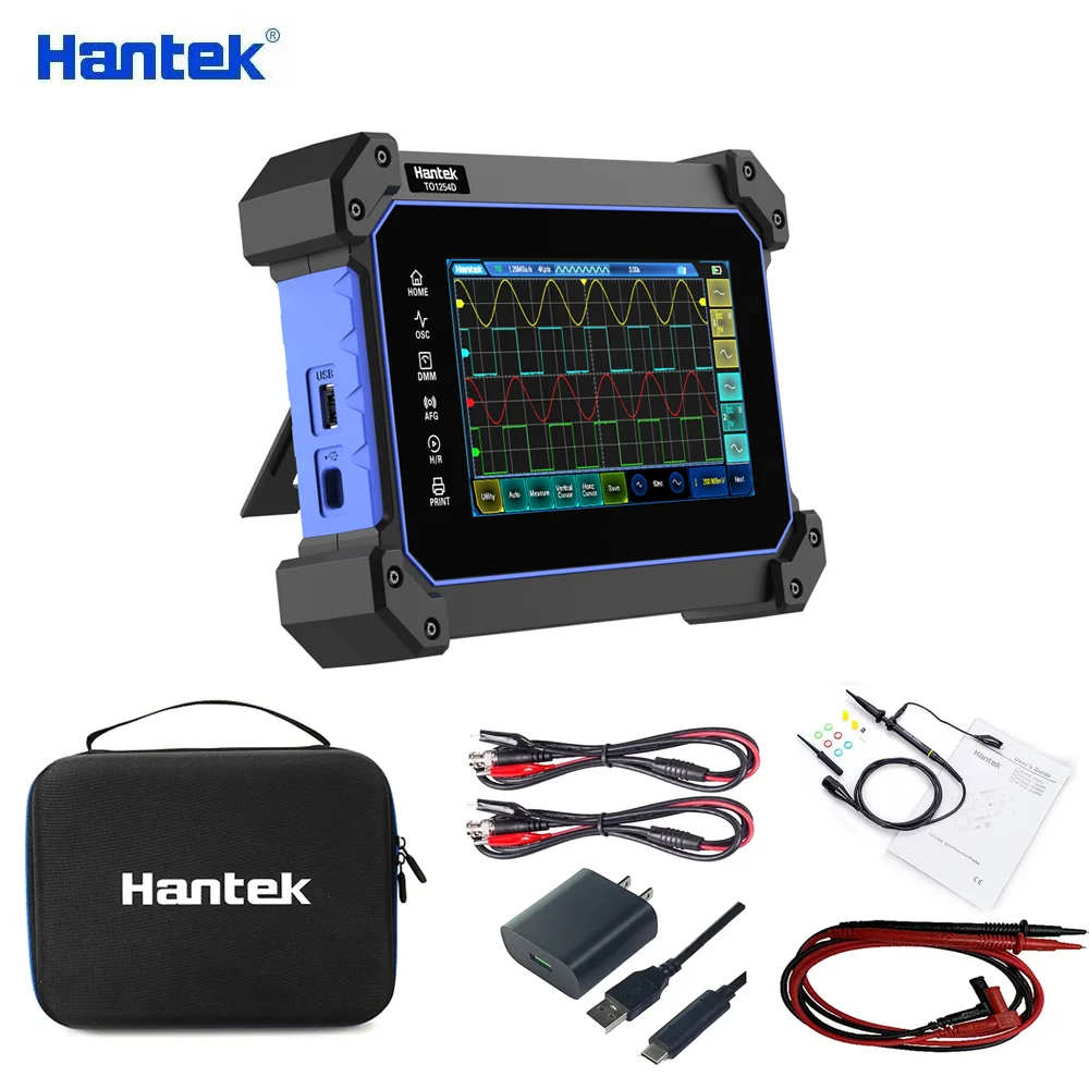 Hantek TO1112D TO1112C TO1112 Touch Screen Digital Meter Portable Handheld Osciloscopio 2 Channels 110Mhz Bandwidth Tester Meter