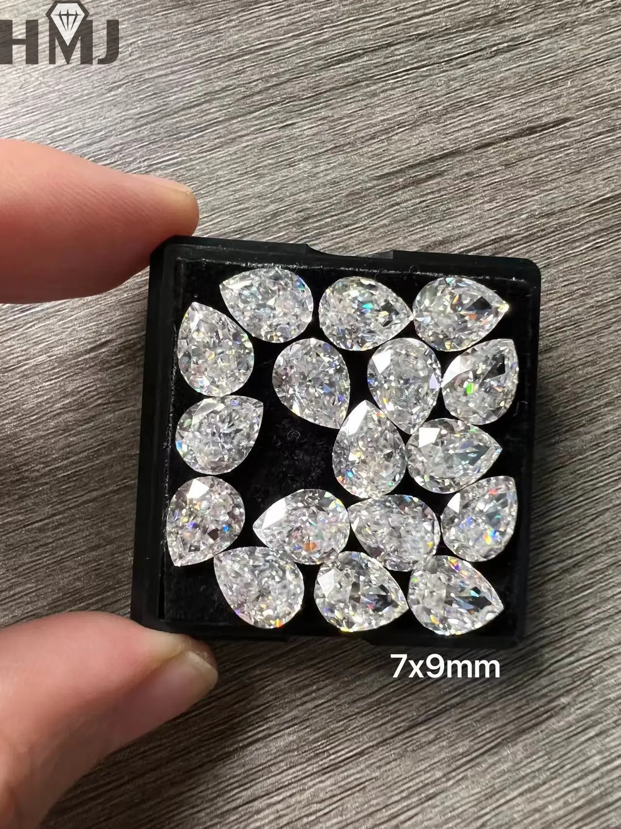 (Volle Größe) Lose Moissanit-Steine Crushed Ice Pear Cut D Farbe VVS1 GRA-Zertifikat für DIY-Schmuckherstellung Charms-Perlen – Detail 6