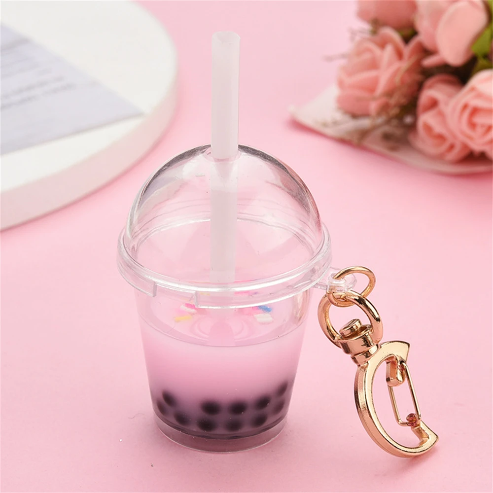 Kawaii Flower Quicksand Bottle Keychain Small Fresh Wishing Bottle Keyrings  For Girls Fashion Backpack Accessories Diy Gifts - Key Chains - AliExpress