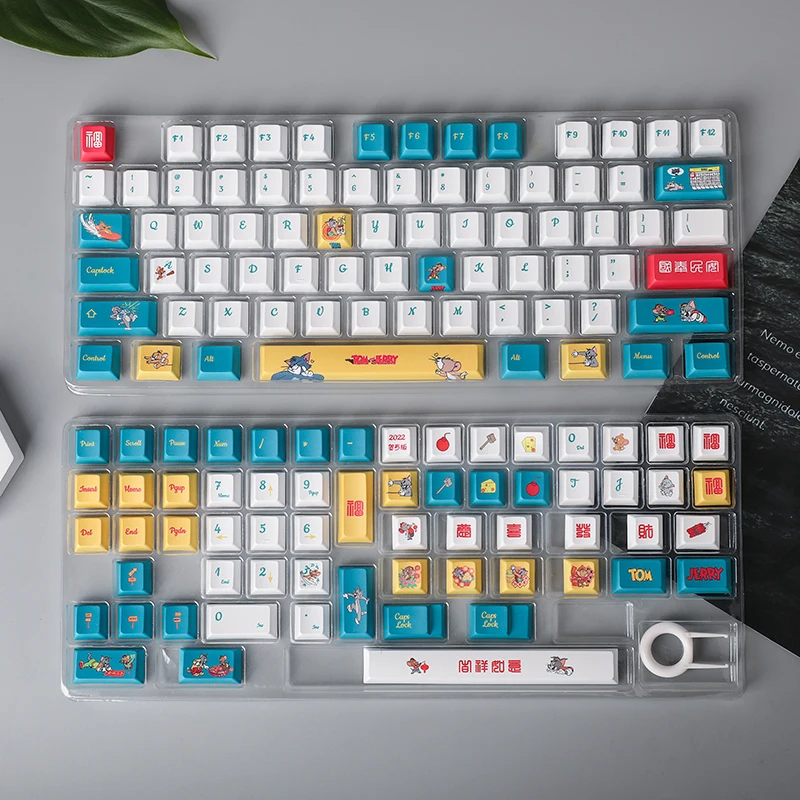 137keys Tom Jerry Green And White Anime Pbt Sublimation