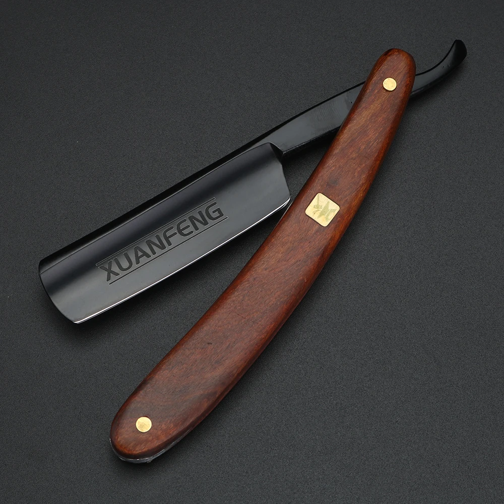 XUAN FENG  black Folding Razor Hardened Steel High Hardness Sharp Straight Razor Men's Razor 3