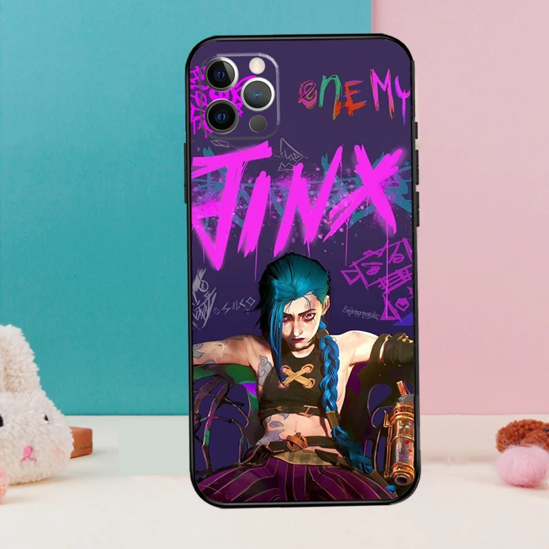 Arcane Jinx Vi Anime Silicone Bumper Phone Case
