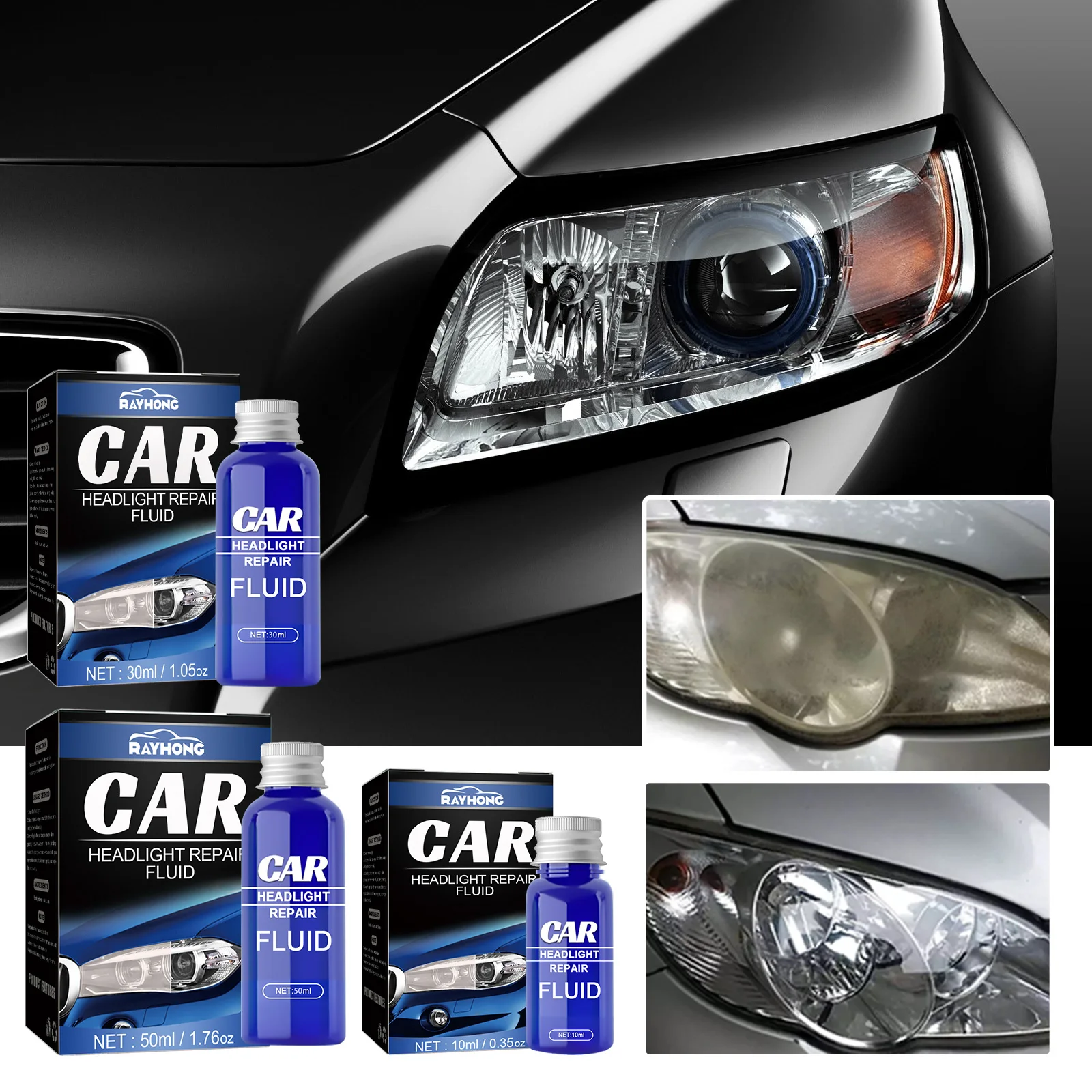 10ML30MLCarHeadlightRepairFluidHeadlightPolishingRestoration