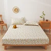 Floral Style Fitted Sheet Breathable Bedsheet постельное белье Soft Mattress Protector Home Bed Linen (Pillowcase Need Order) 1