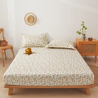 Floral Style Fitted Sheet Breathable Bedsheet постельное белье Soft Mattress Protector Home Bed Linen (Pillowcase Need Order) 1