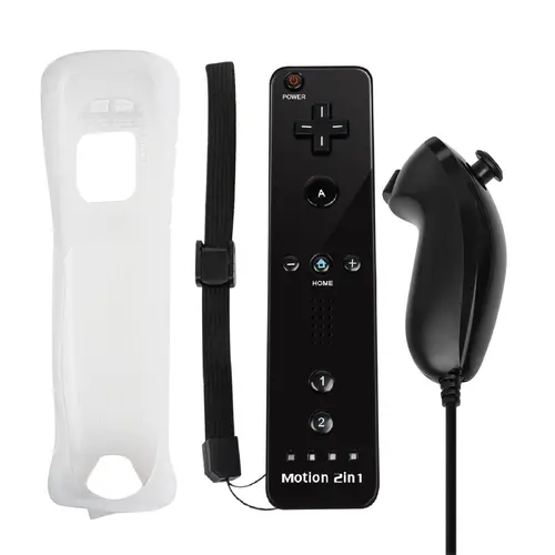 2 in 1 For Nintendo Wii Controller Set Optional Motion Plus Joystick Wireless Remote Gamepad with Silicone Case Video Game - Image 28