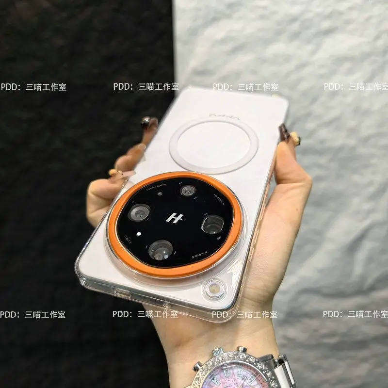 Magnetic Ice Mist Frosted Transparent Acrylic Case with Shockproof, Anti-Slip Design