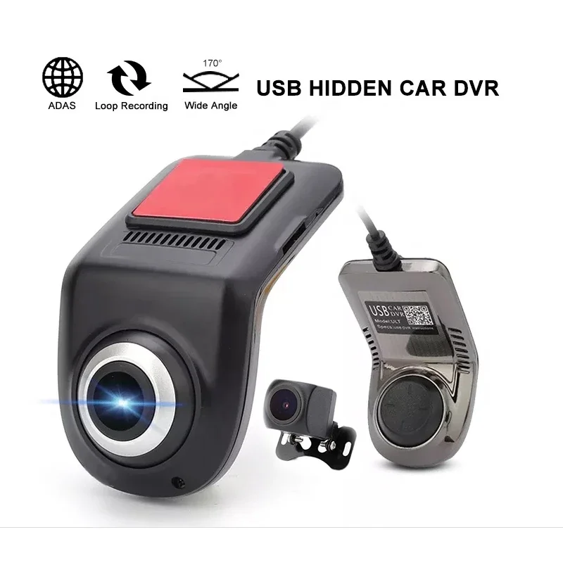 Wifi USB 2 in 1 Car Dash Cam 1080P 170° Wide Angle Car Camera DVR