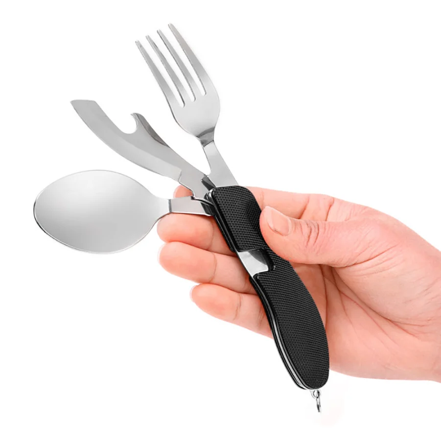 Camping Folding Tableware Knife Spoon Fork Knife Fork Spoon Combination