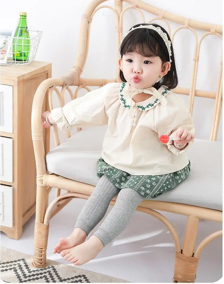 Spring Autumn Baby Pants Newborn Girls Leggings Soild Color Cotton Pants Kids Children Leggings 0-6 Years