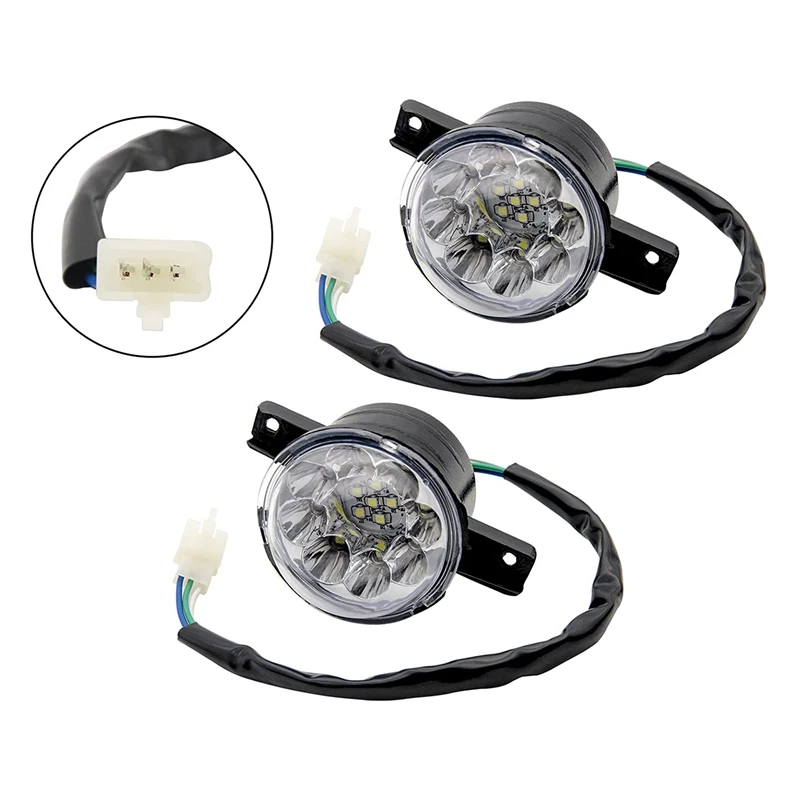 

2Pcs 12V LED ATV Front Headlight 125Cc 150Cc 250Cc 300Cc Headlights for Chinese Taotao JCL Baja Yamoto Kazuma Roketa