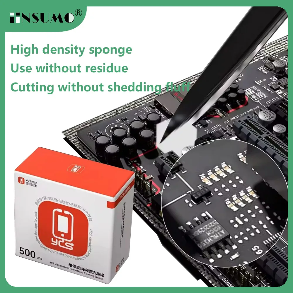 YCS HM01 500Pcs Macbook 키보드 마더 보드 용 나노 클리닝 스폰지..