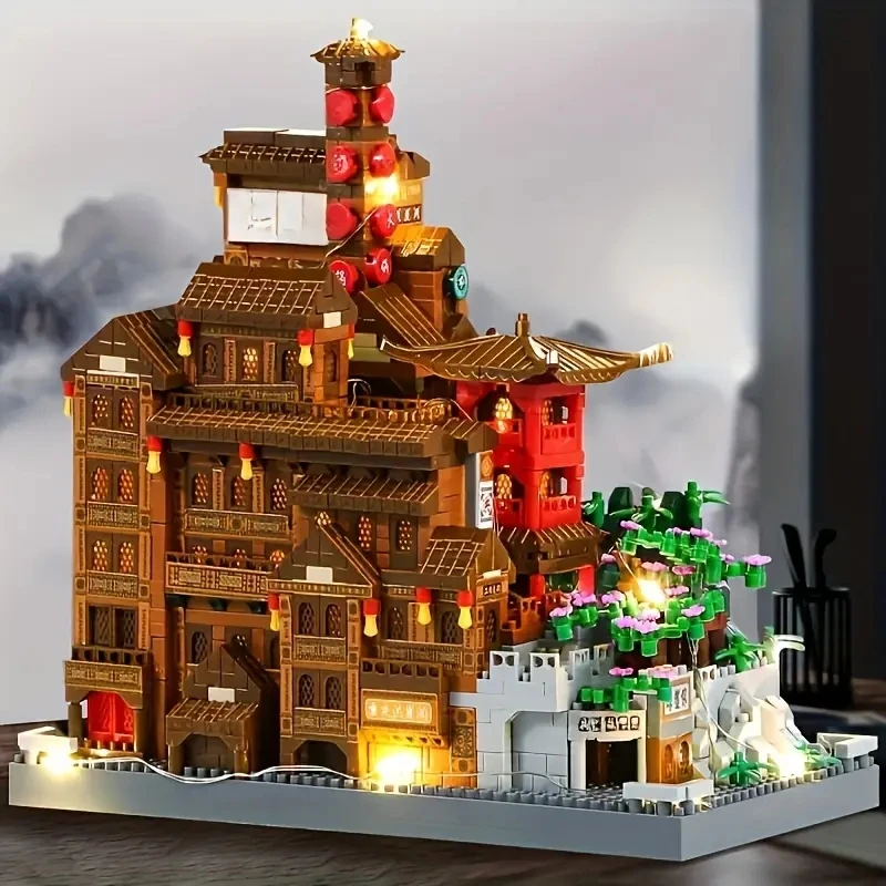 1846-teilige Hongyadong-Puzzle-Bausteine, kreative Dekorationen und Raumdekorationen, Geburtstags-, Valentinstags-/Weihnachts-/Weihnachtsabend-Weihnachtsgeschenke
