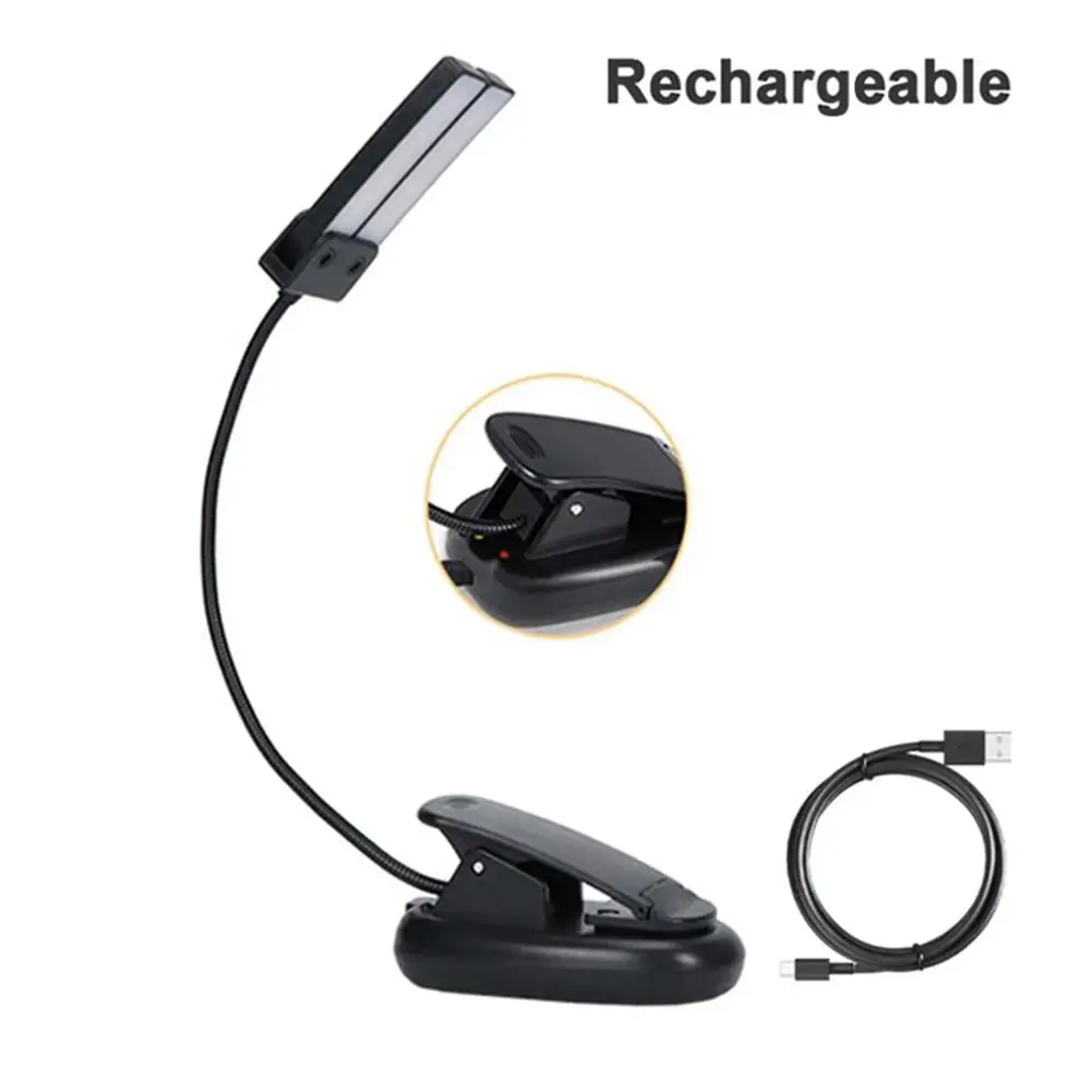 

Led Desk Lamp 180 Degree Adjustable Rechargeable Eye Protection Clip Reading Light For Students