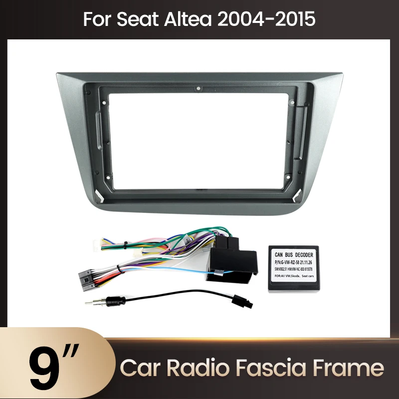 2din Car Radio multimedia player bracket Fascias Frame for SEAT ALTEA 2004-2015 Radio dashboard mounting frame with canbus cable