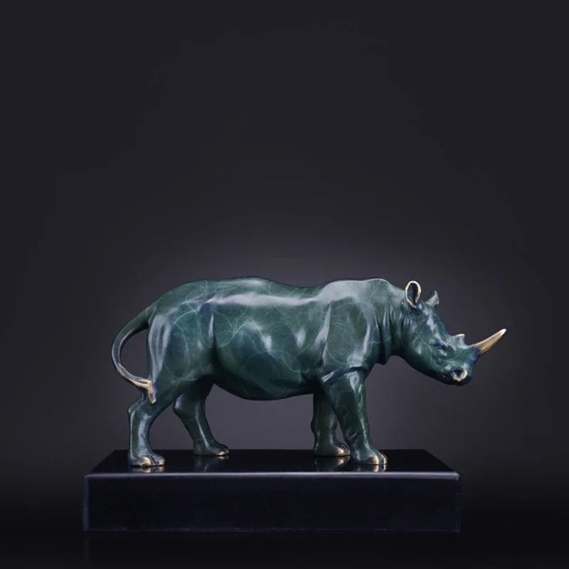 

Master Yang All Brass Rhinoceros Ornaments Rhinoceros Crafts TV Cabinet Hallway Home Decoration Housewarming Products