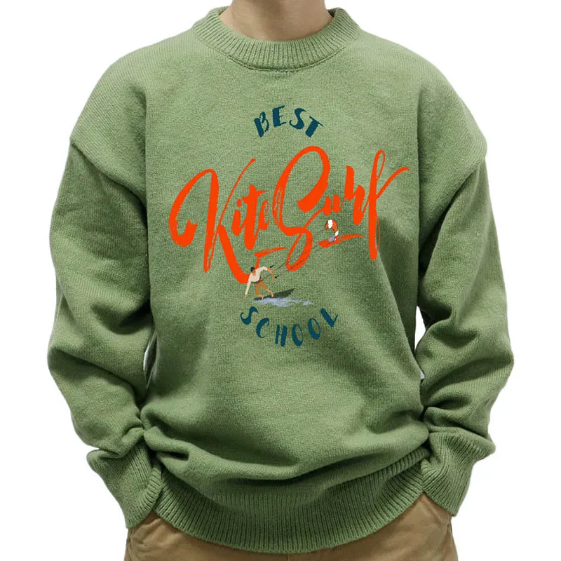 

Men's Sweaters Autumn Winter Casual O-neck knitted Sweater Men Pullovers Long Sleeve Print Knit Men Pullover Christmas Knitwears